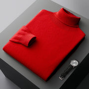 Men's high collar pullover sweater for autumn and winter