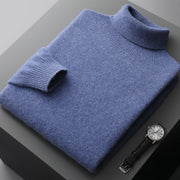 Men's high collar pullover sweater for autumn and winter