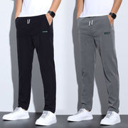 Thin ice silk pants for men, business men