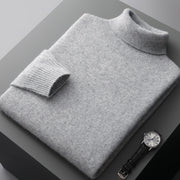 Men's high collar pullover sweater for autumn and winter