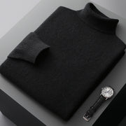 Men's high collar pullover sweater for autumn and winter