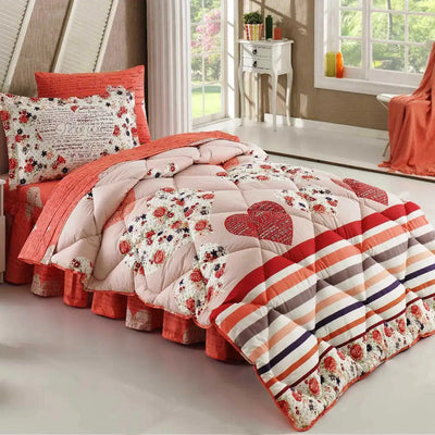 Hobby Bella Red-Poplin Single Sleep Set